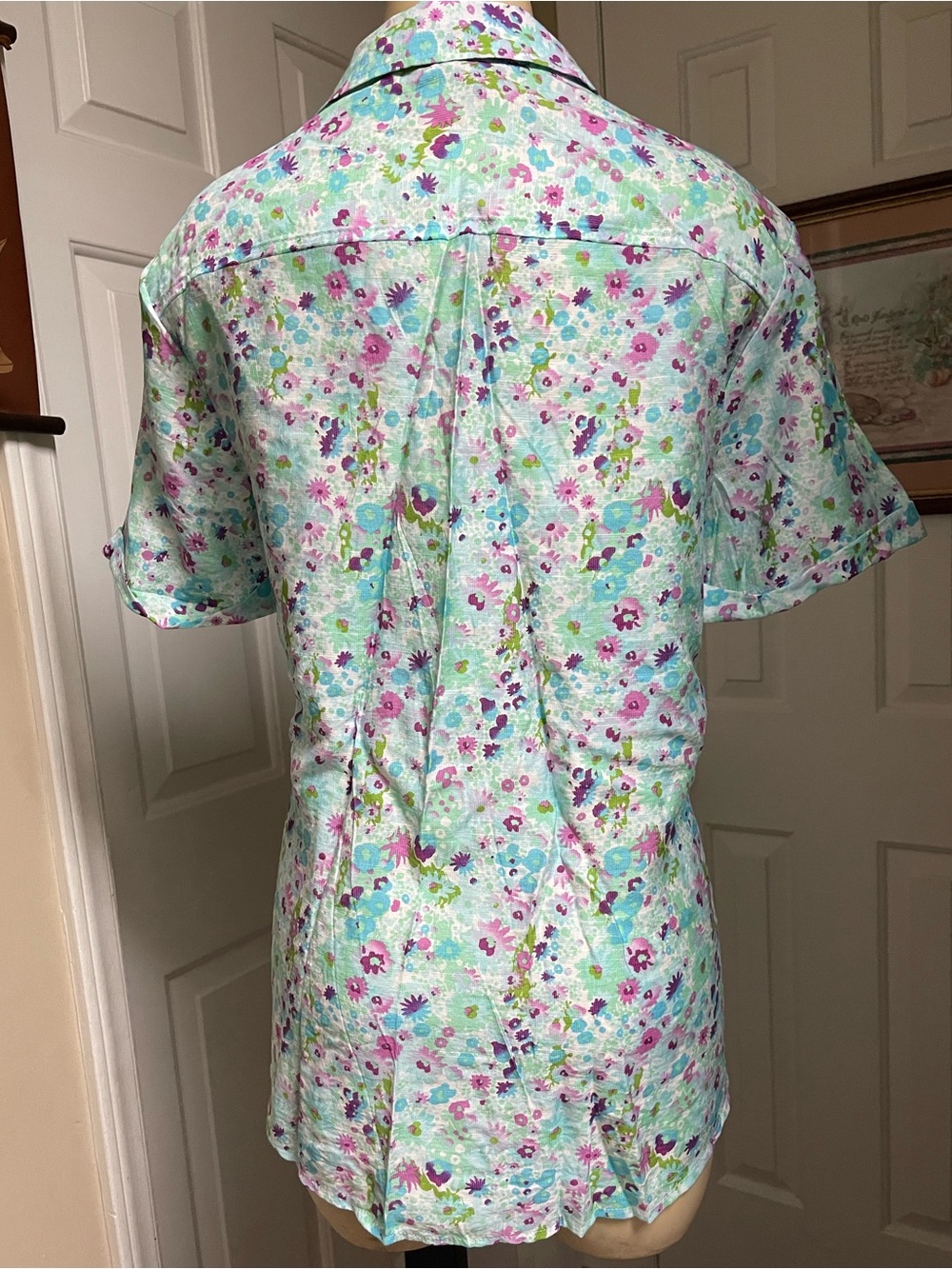 White Stag Pastel Floral Button-Up Blouse - Picture 9 of 13